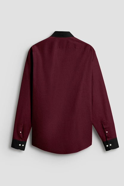 Rhubarb Red Premium Oxford Designer Cotton Shirt