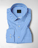 White and Stellar Blue Candy Stripes Cotton Shirt