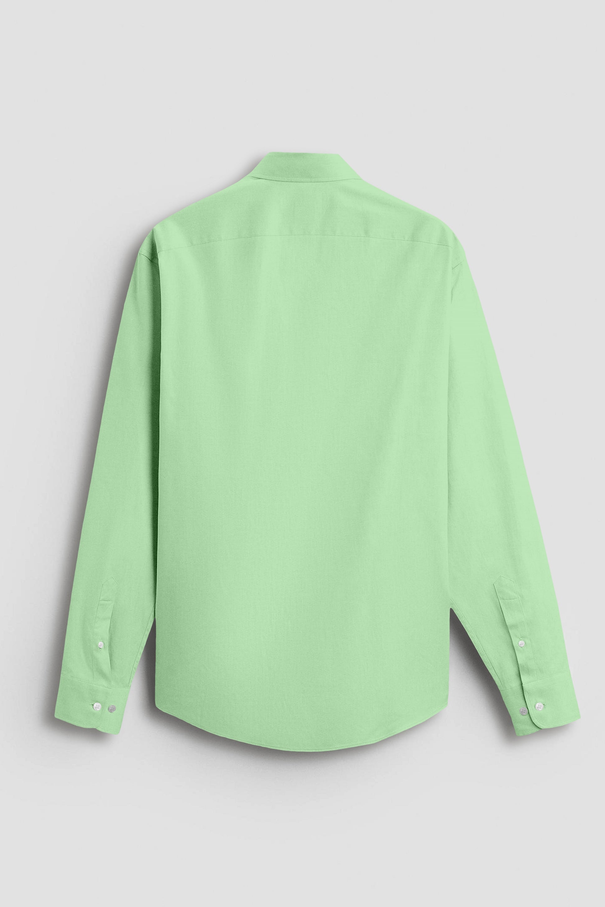 Pistachio Green Giza Cotton Tuxedo Shirt