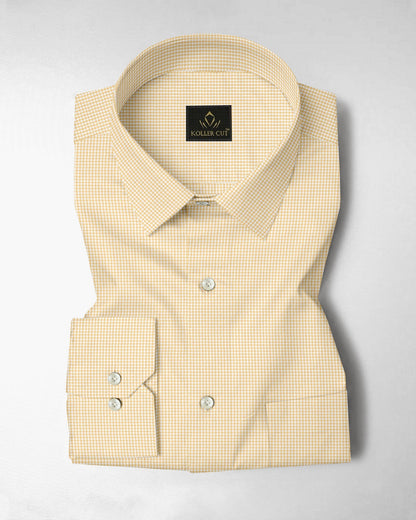 Lemonade and White Ninja Shuriken Printed Cotton Shirt
