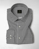 White and Jet Black Hounds Tooth Checks Cotton Shirt