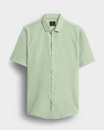 Laurel Green Luxurious Linen Shirt