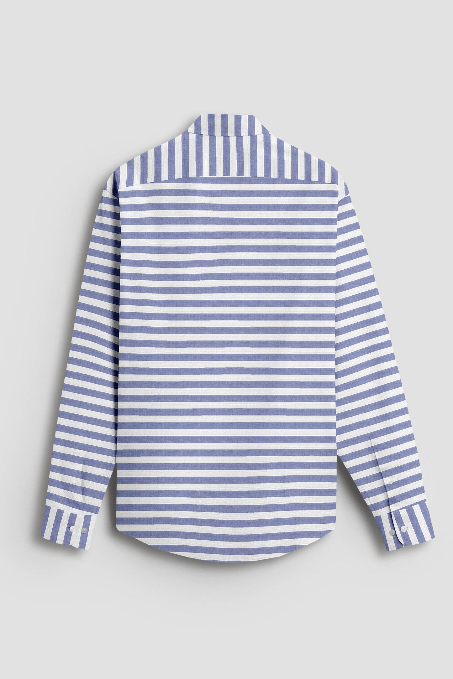 White with Jacaranda Blue Stripes Premium Cotton Shirts Premium Customized Shirt in India