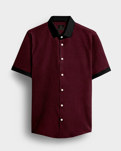 Rhubarb Red Premium Oxford Designer Cotton Shirt