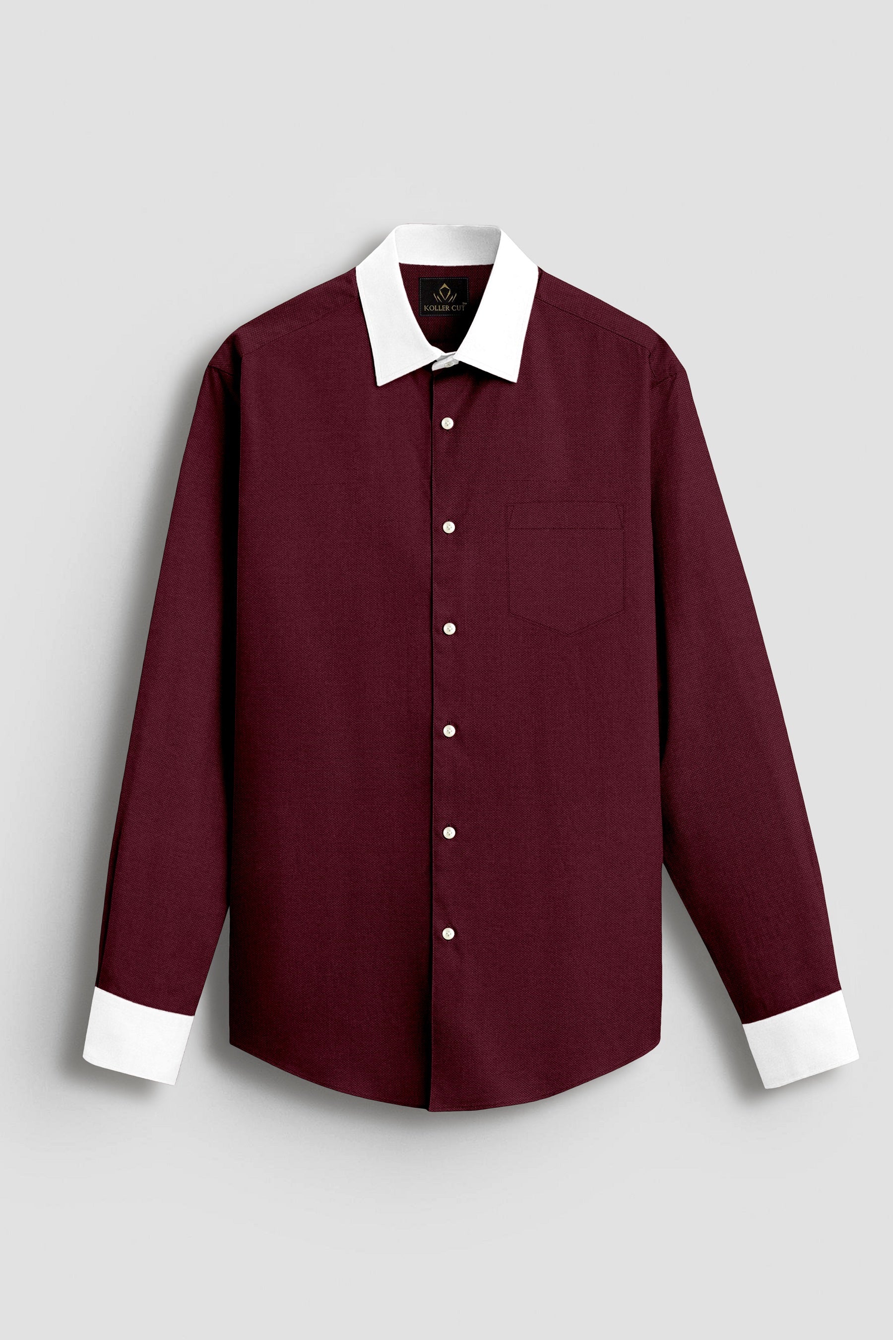 Rhubarb Red Premium Oxford Designer Cotton Shirt