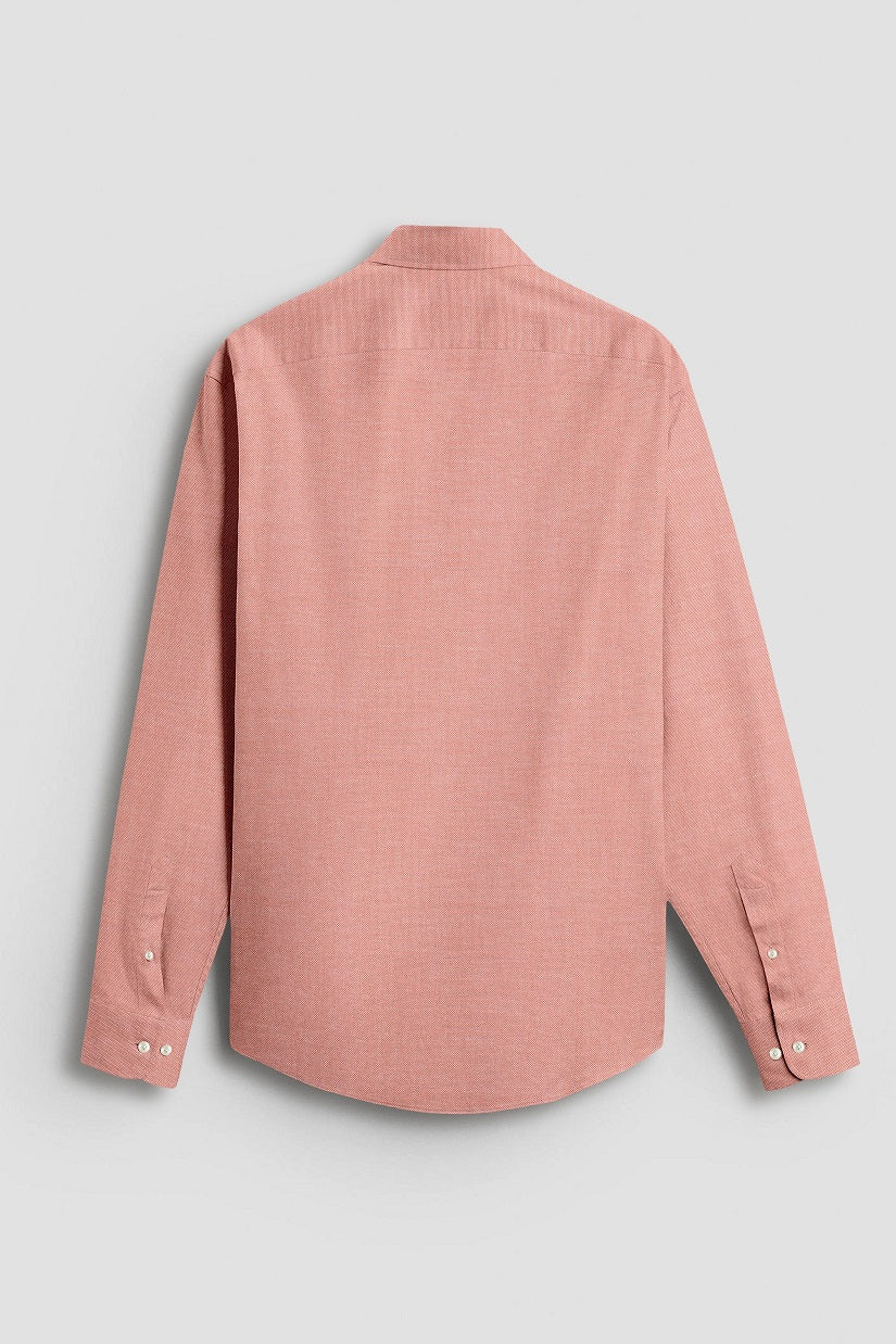 Celosia Orange Plain Oxford Cotton Formal Shirt