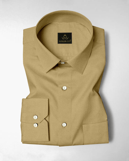Dark Khaki Premium Oxford Cotton Shirt