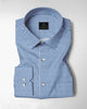 White and Baleine Blue Hounds Tooth Checks Cotton Shirt