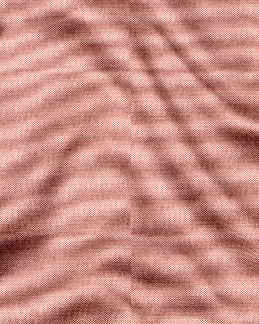 Celosia Orange Plain Oxford Cotton Formal Shirt