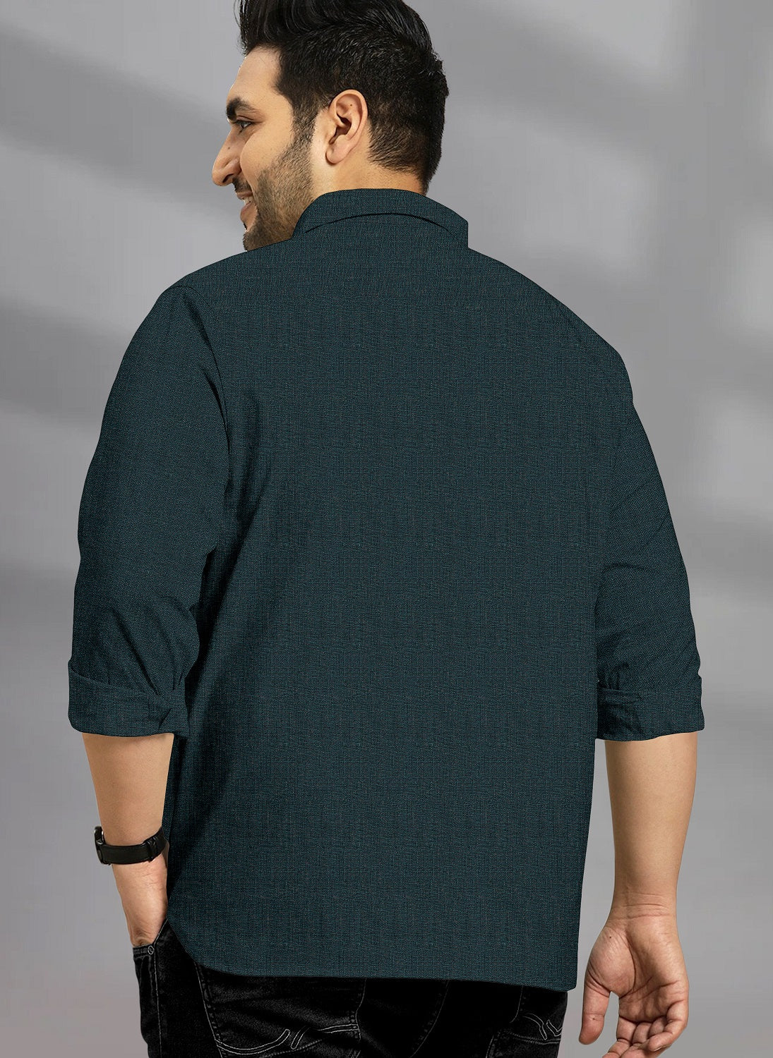 Dark Forest Green Men's Luxurious Linen Shirt