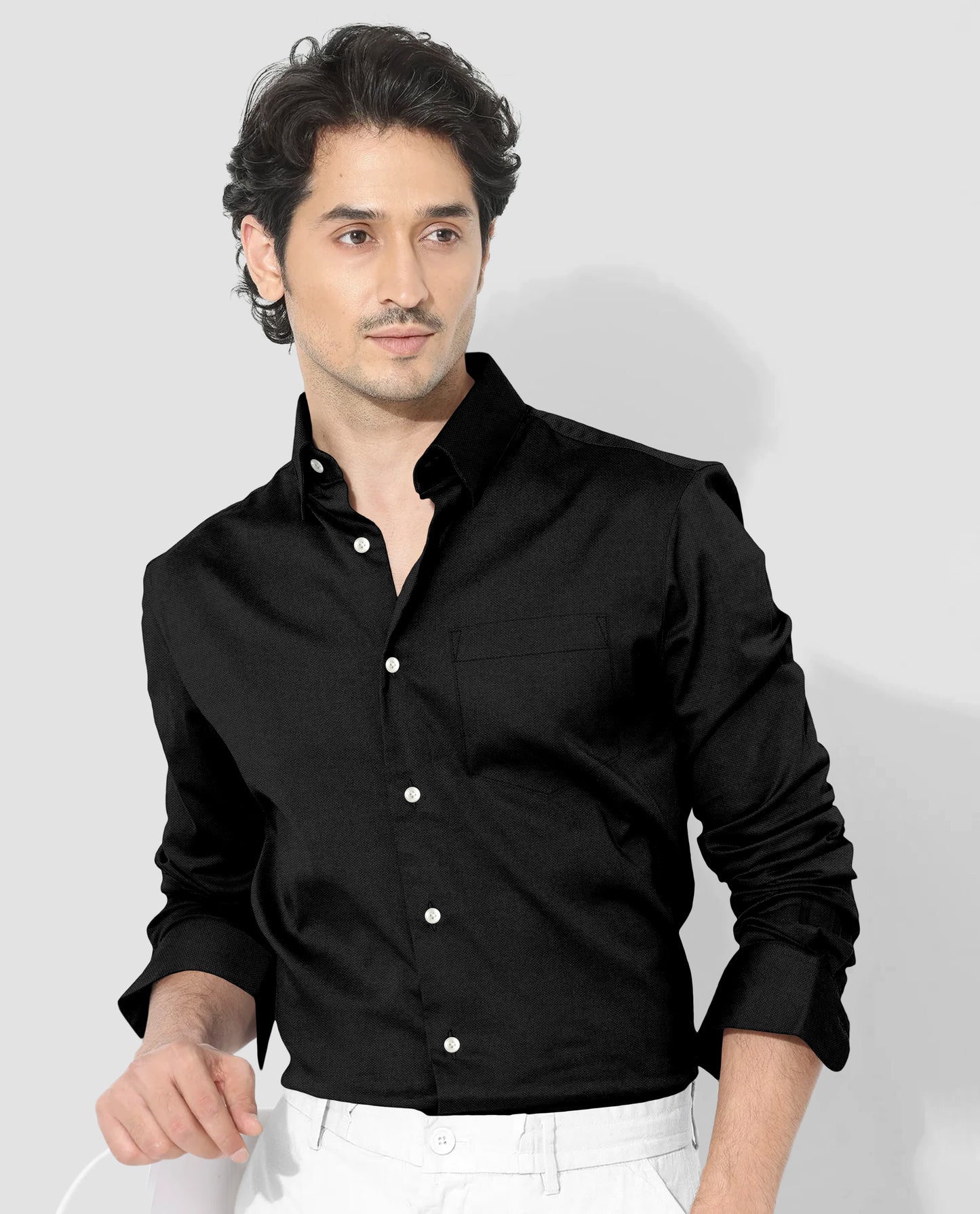 Jade Black Premium Oxford Cotton Shirt