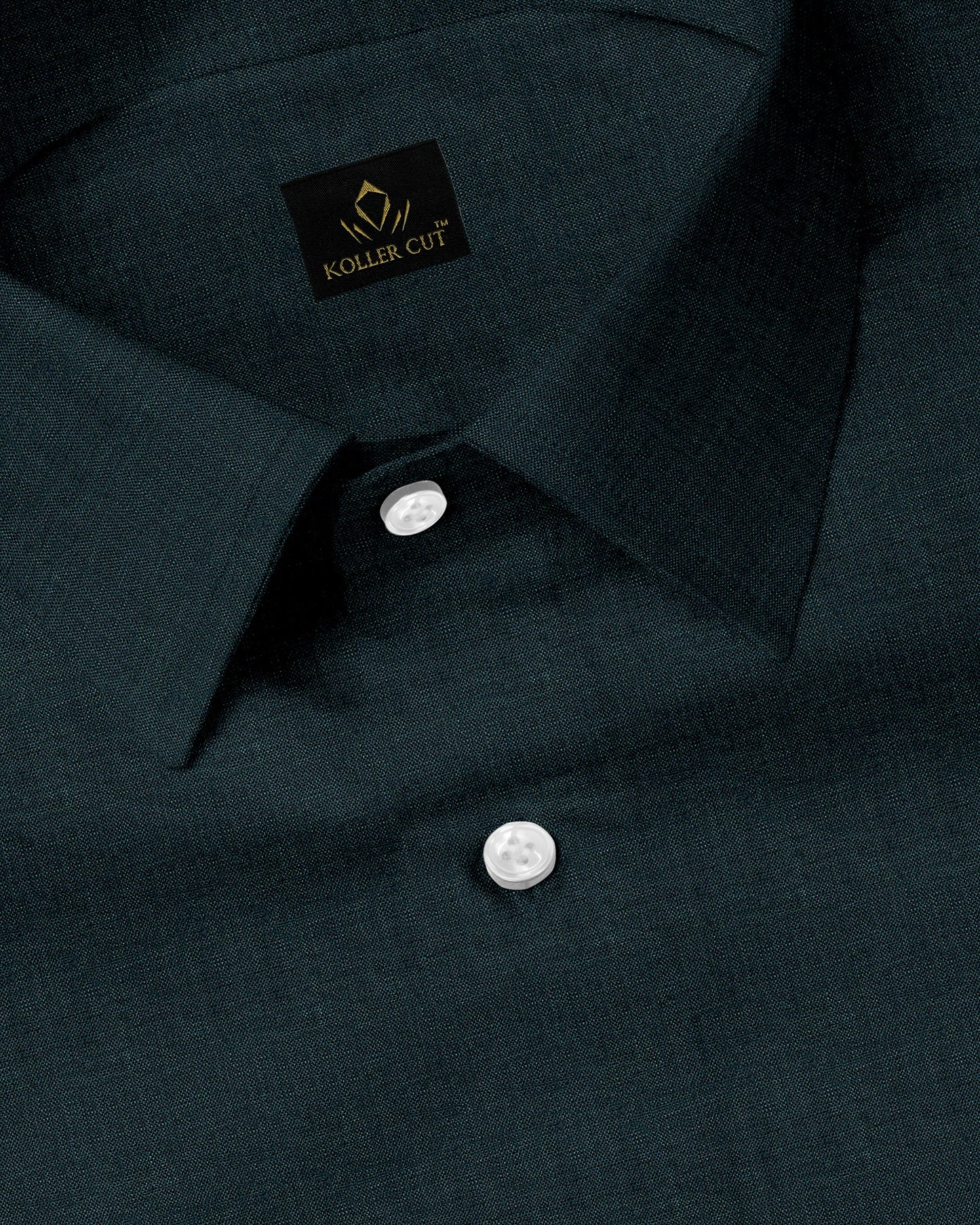 Dark Forest Green Men's Luxurious Linen Shirt