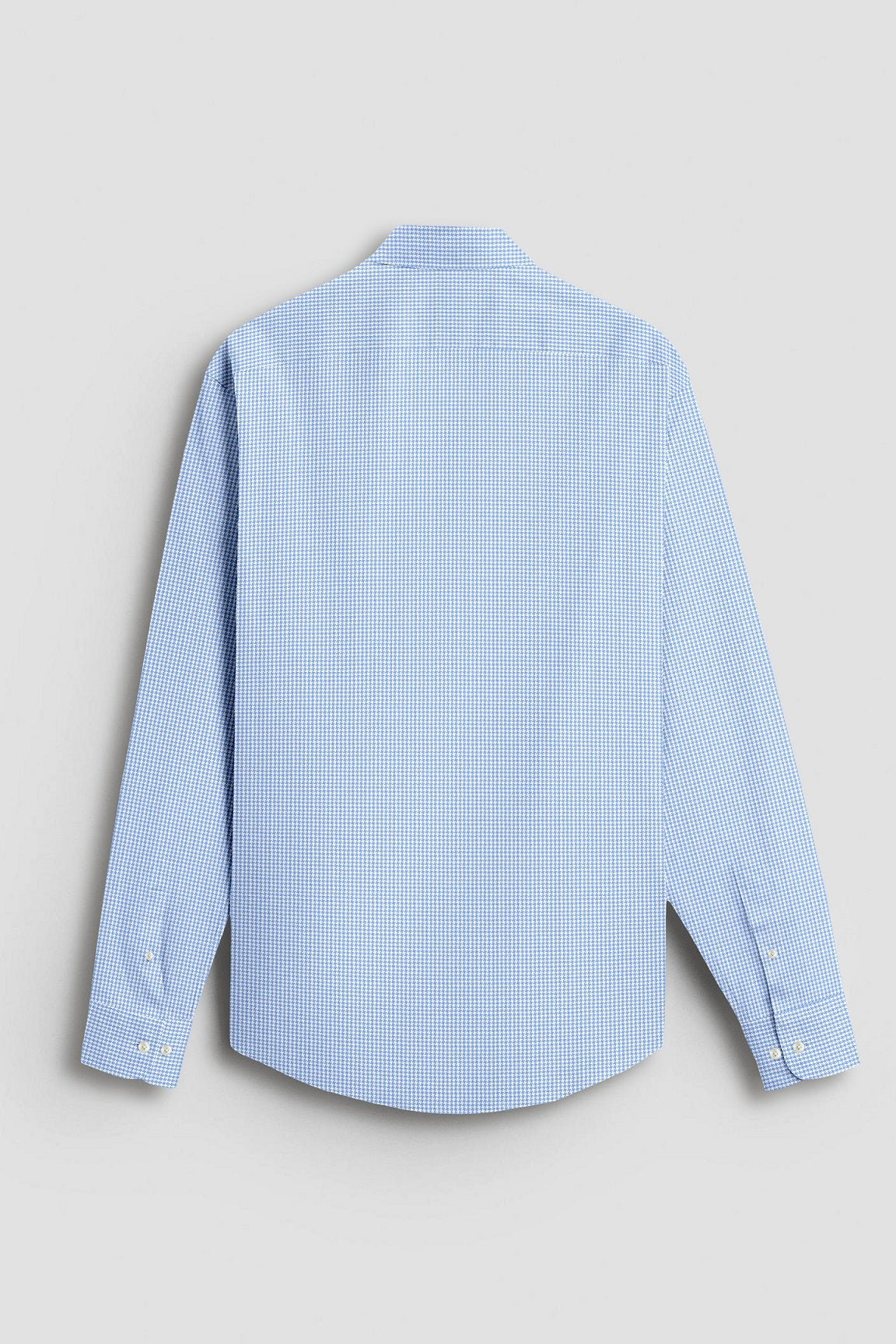 Carolina Blue and Ninja Shuriken Printed Cotton Shirt