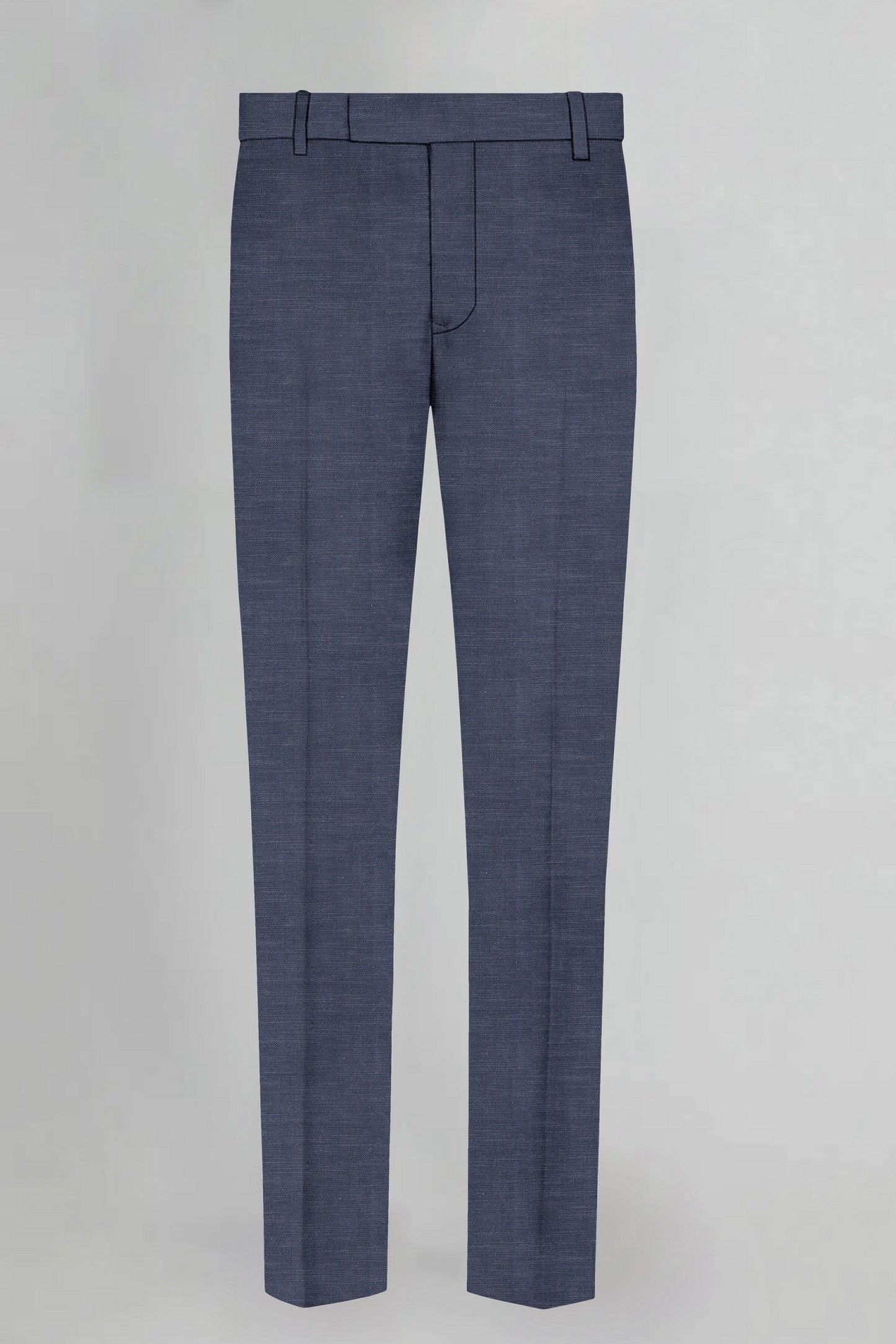 Medieval Blue Cotton Linen Blend Pant