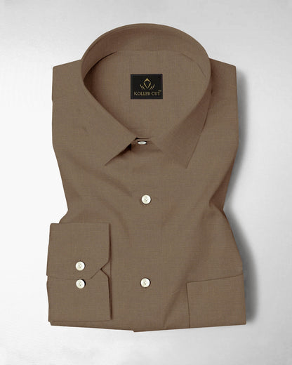 Chamoisee Brown Luxurious Linen Shirt