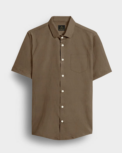 Chamoisee Brown Luxurious Linen Shirt