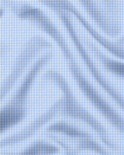 Carolina Blue and Ninja Shuriken Printed Designer Cotton Shirt 