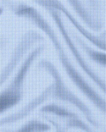 Carolina Blue and Ninja Shuriken Printed Cotton Shirt