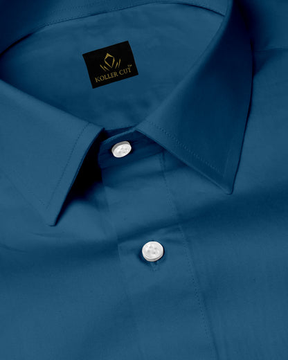 Sapphire Blue Giza Cotton Shirt