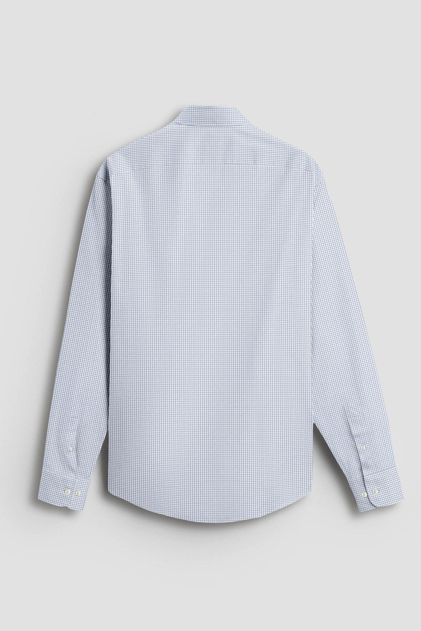 Glacier Gray and White Ninja Shuriken Printed Cotton Shirt