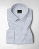 Glacier Gray and White Ninja Shuriken Printed Cotton Shirt