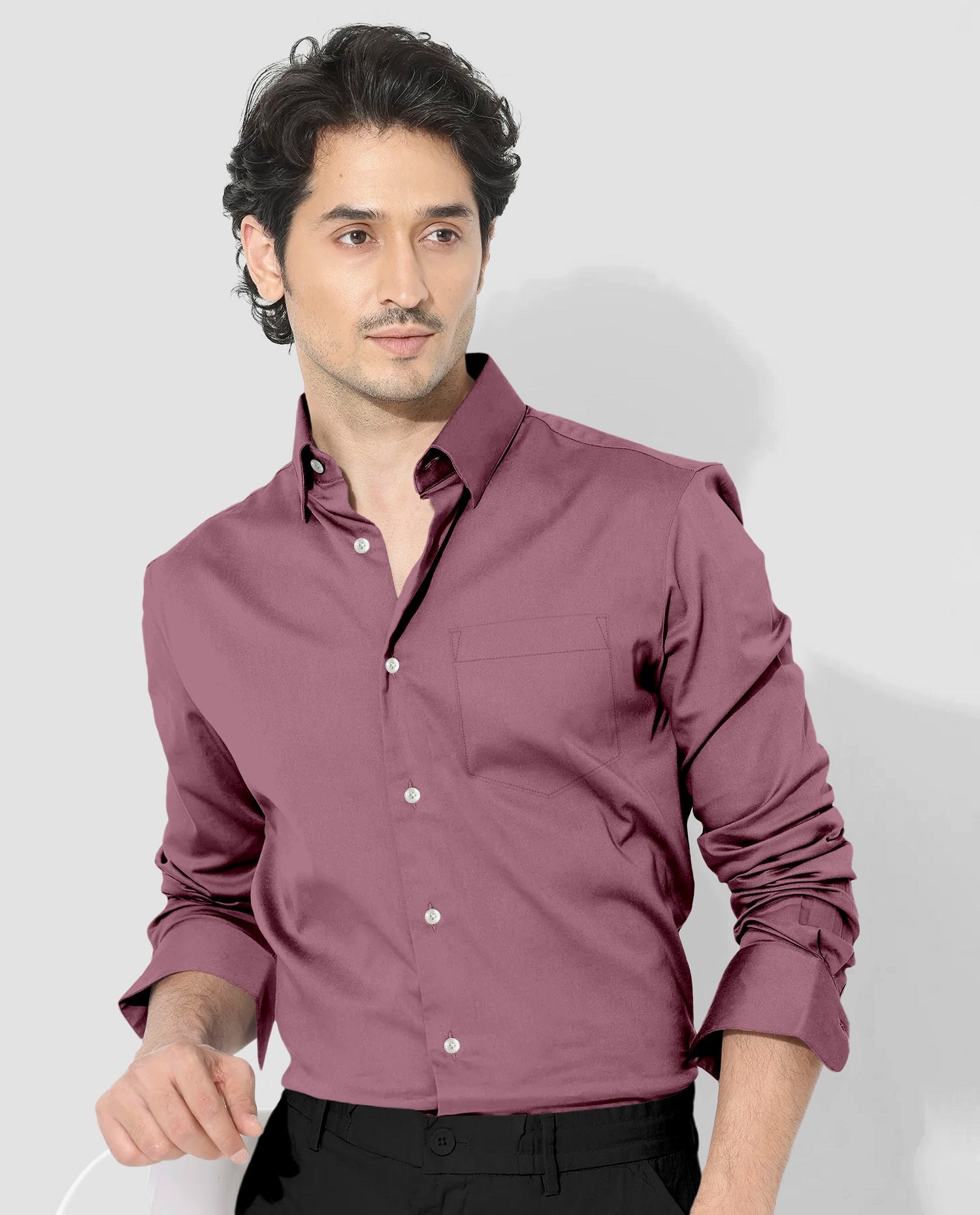 Mellow Mauve pink Giza Cotton Shirt