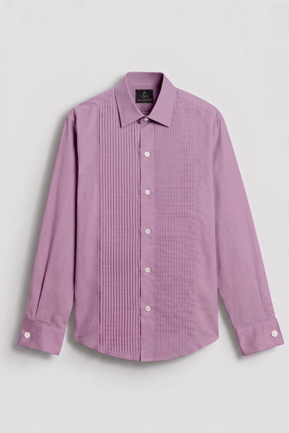 Millennial Pink Giza Cotton Tuxedo Shirt