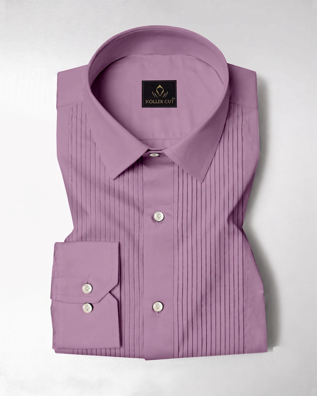 Millennial Pink Giza Cotton Tuxedo Shirt