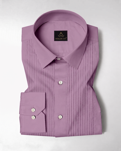 Millennial Pink Giza Cotton Tuxedo Shirt