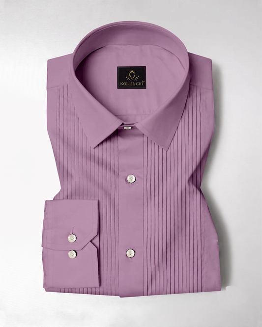 Millennial Pink Giza Cotton Tuxedo Shirt