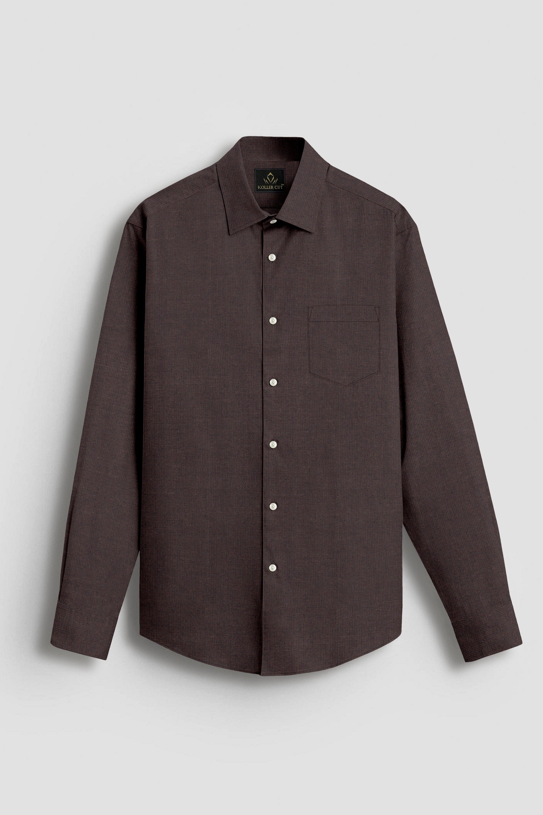 Coffee Brown Men's Luxurious Linen Shirt