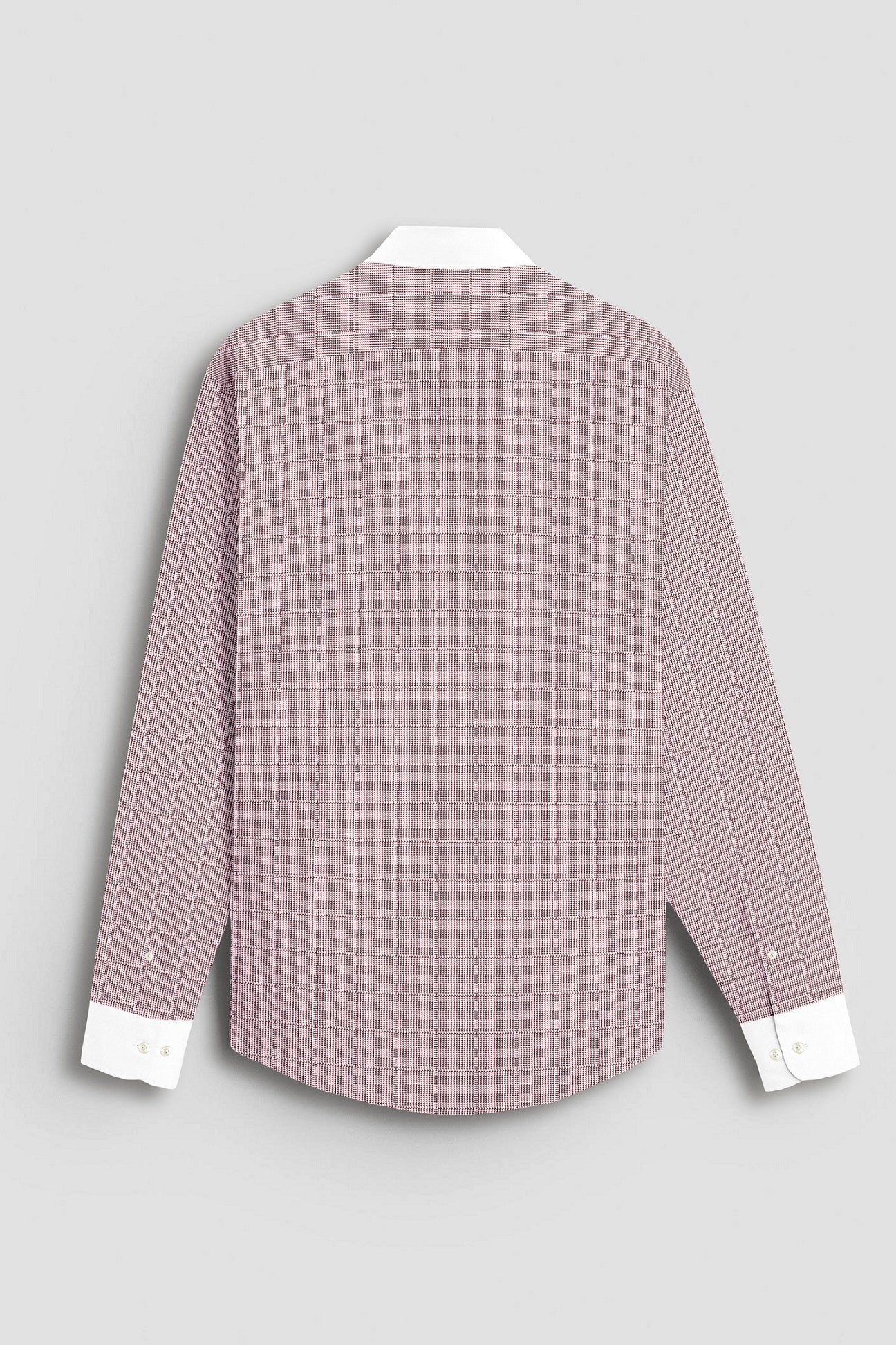 Fudge Brown and Frost White Checks Designer Cotton Shirt