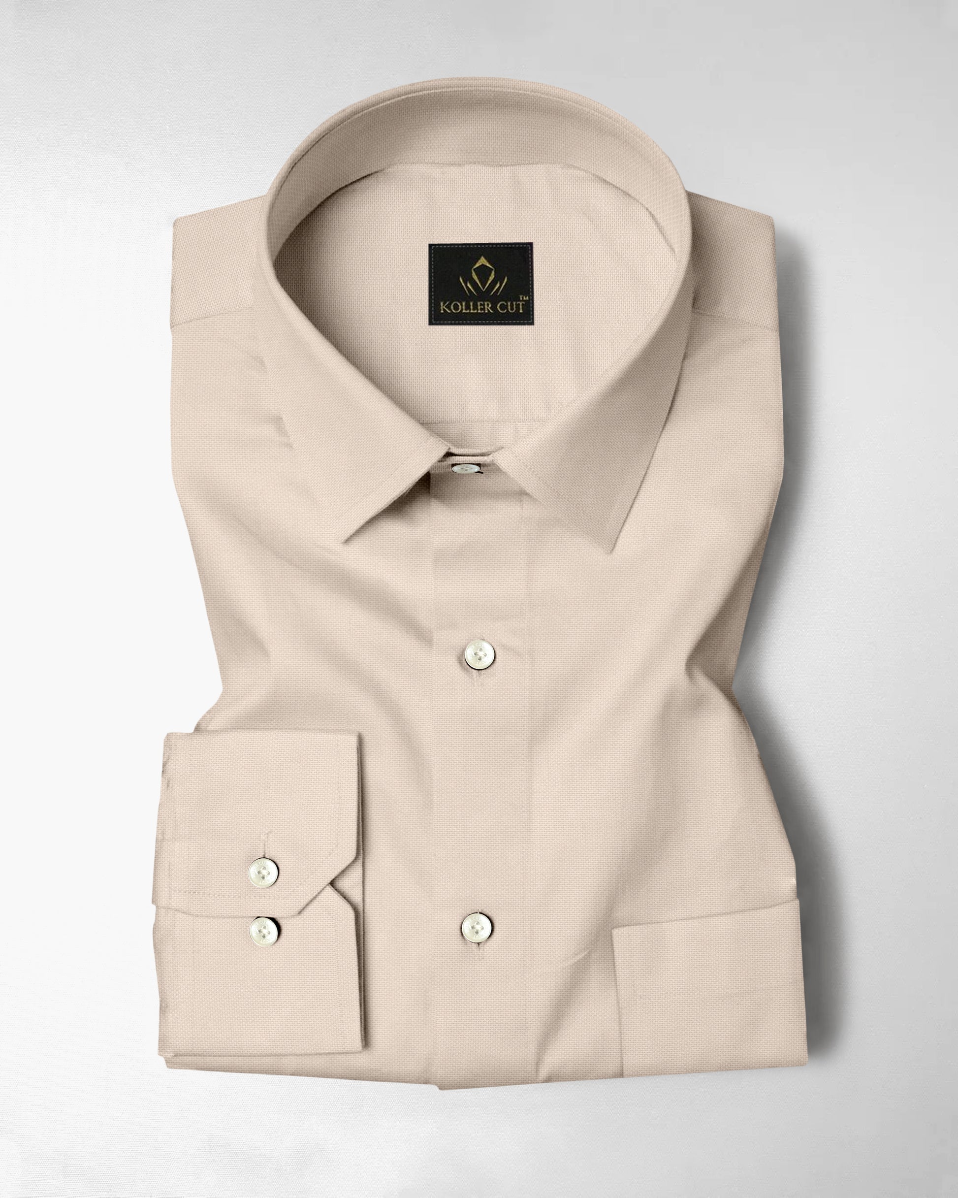 Marzipan Cream Premium Oxford Cotton Shirt