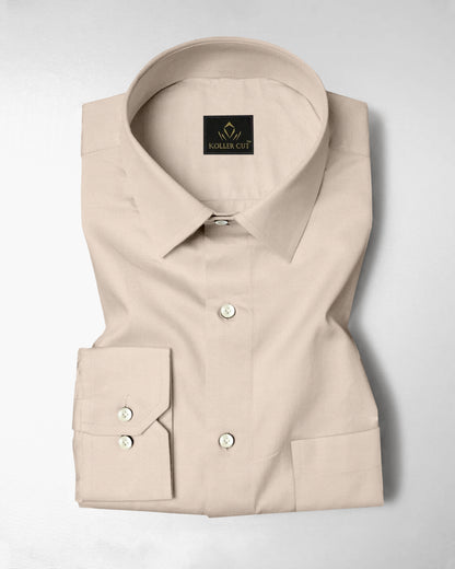 Beige Oxford Cotton Shirt