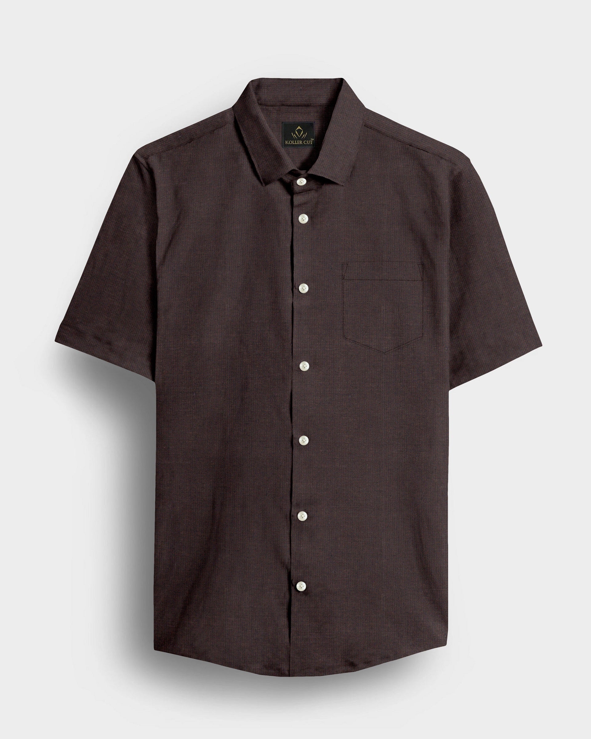 Coffee Brown Men's Luxurious Linen Shirt
