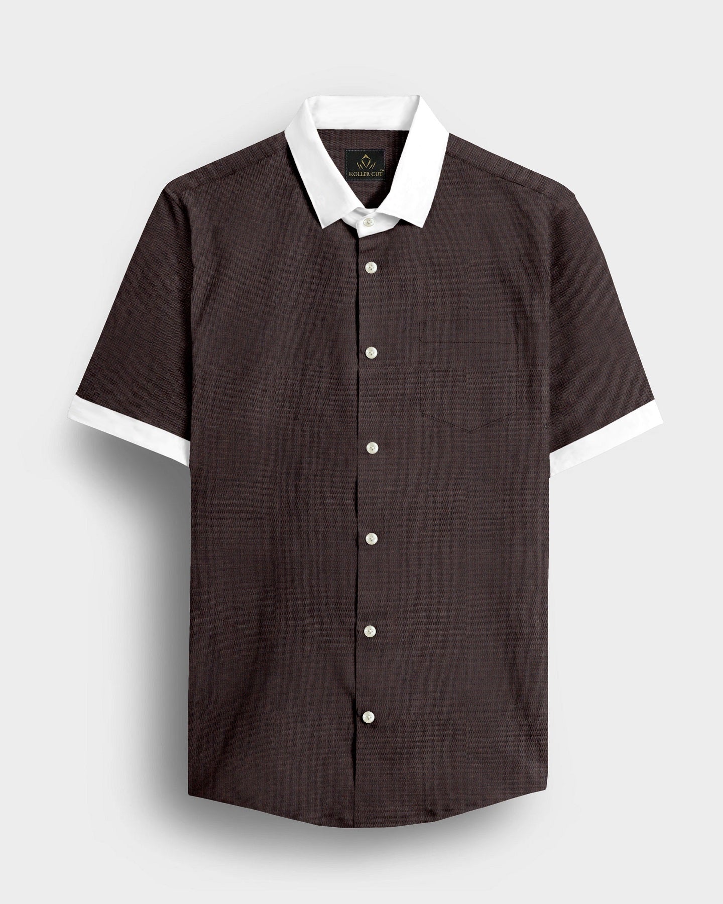 Coffee Brown Men's Luxurious Designer Linen Shirt