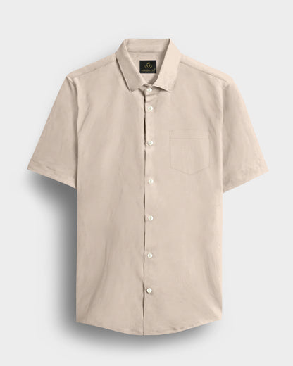 Marzipan Cream Premium Oxford Cotton Shirt