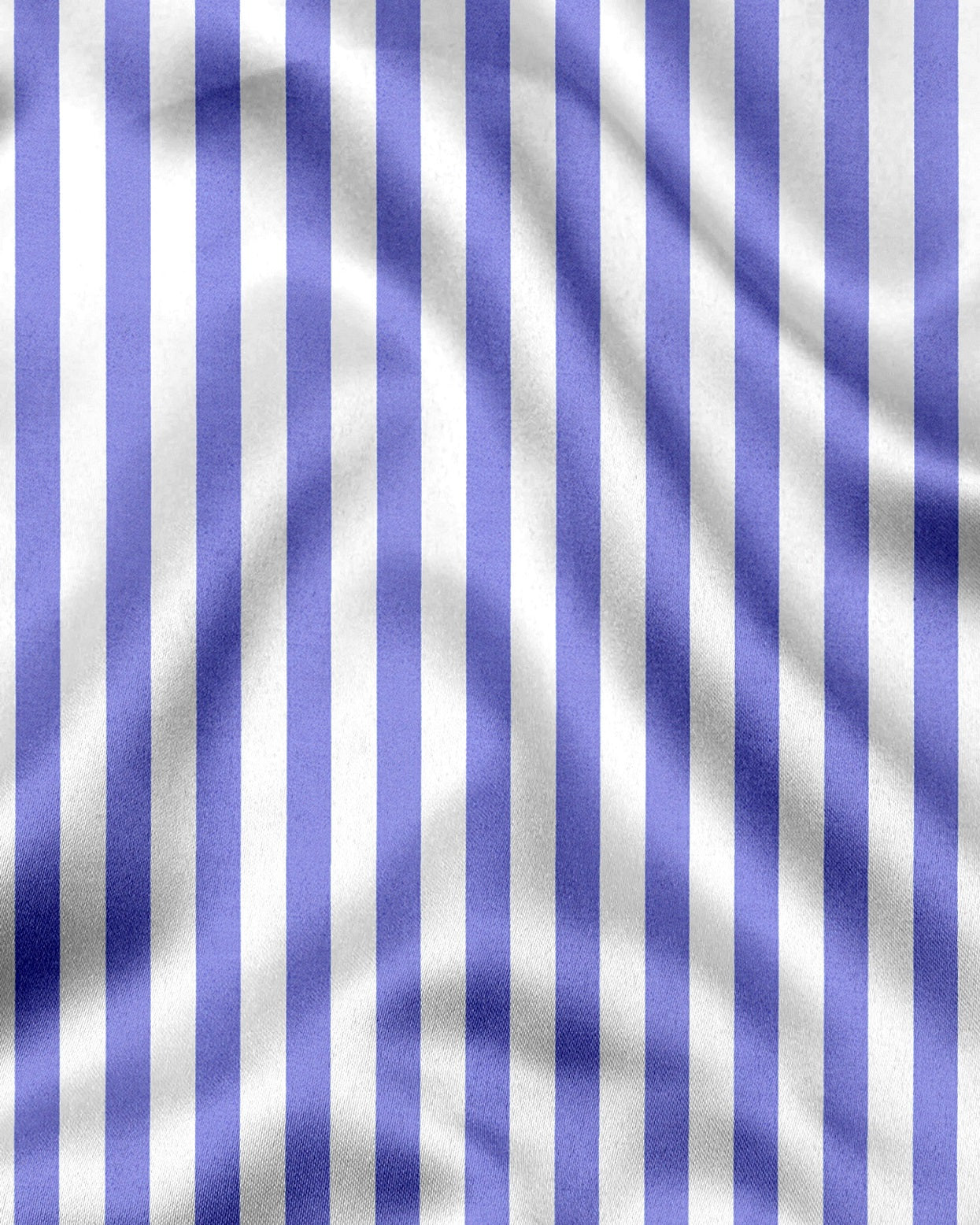 Iolite Blue and White Awning Stripes Cotton Shirt
