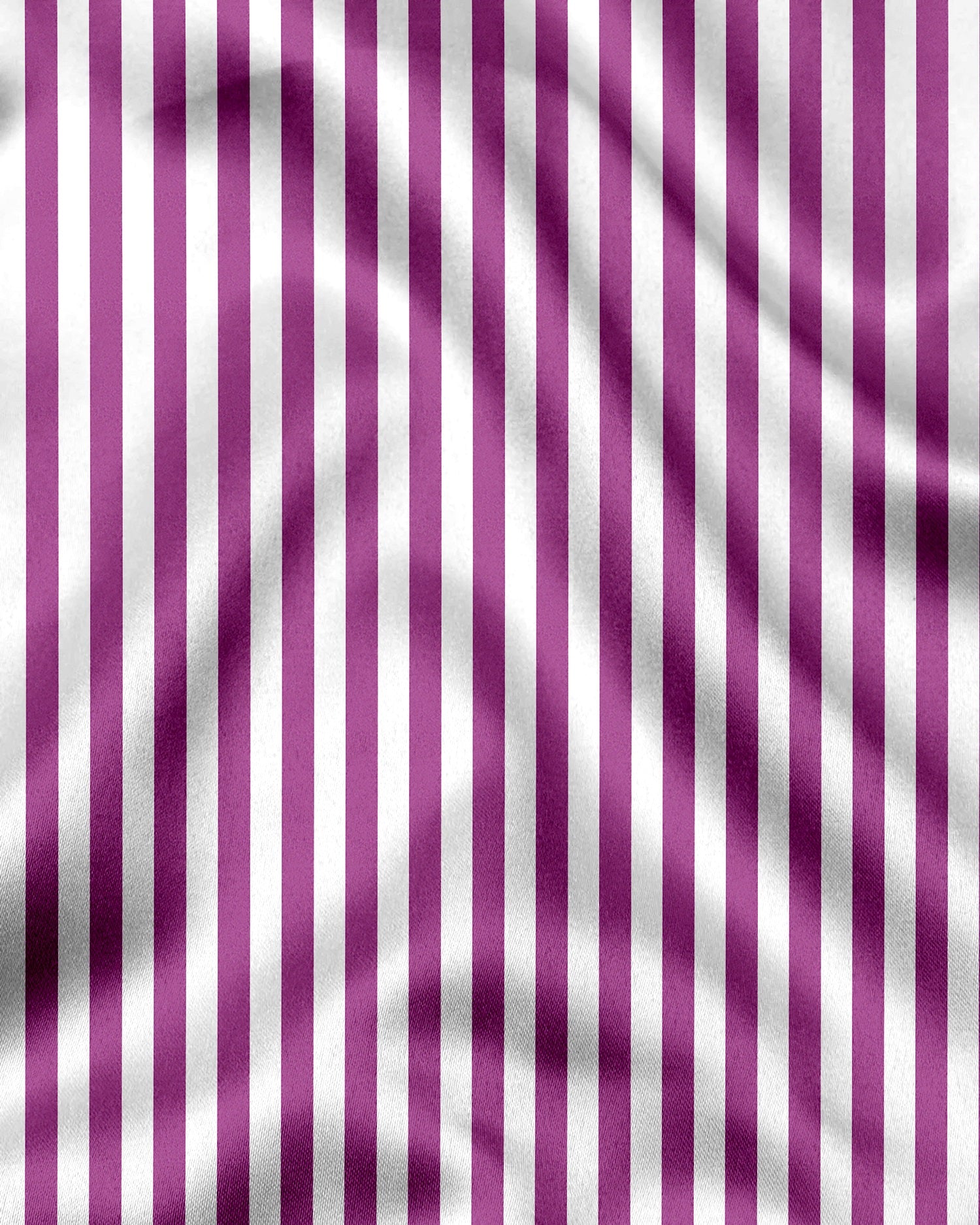 White and Grape Purple Chalk Stripes Designer Cotton Shirt