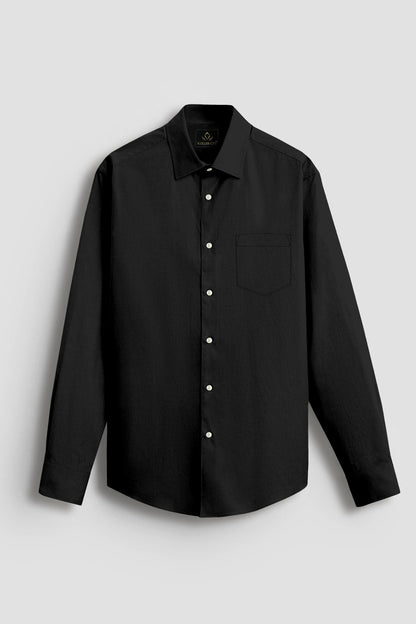 Grease Black Giza Cotton Shirt