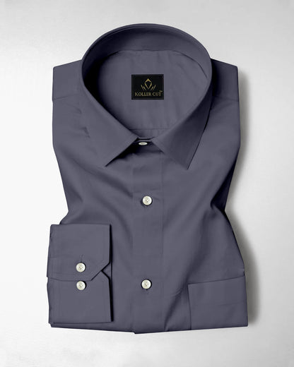 Still Grey Giza Cotton Shirt