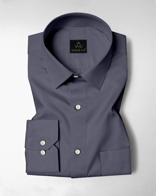 Still Grey Giza Cotton Shirt