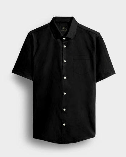 Grease Black Giza Cotton Shirt
