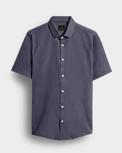 Still Grey Giza Cotton Shirt