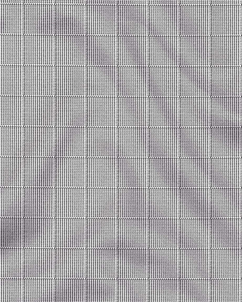 Coal Black and Frost White Checks Designer Cotton Shirt