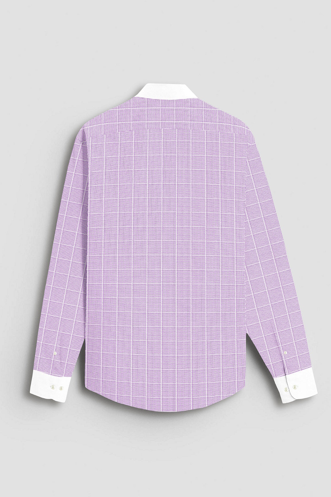 Lavender and Frost White Checks Designer  Cotton Shirt