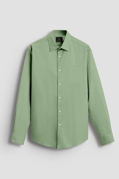 Mantle Green Giza Cotton Shirt