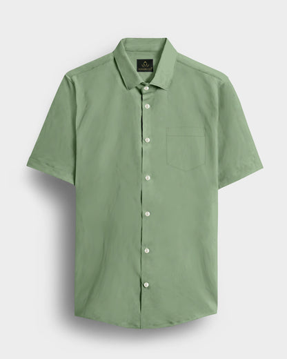 Mantle Green Giza Cotton Shirt