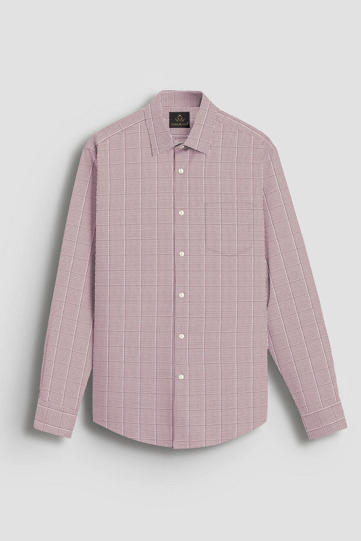 Fudge Brown and Frost White Checks Cotton Shirt