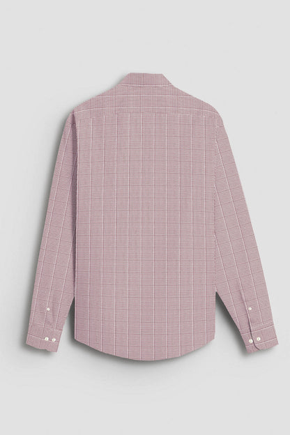Fudge Brown and Frost White Checks Cotton Shirt